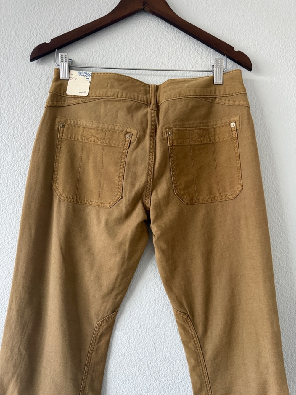 Anthropologie Pilcro The Wanderer Low Rise Brown Khaki Utility Straight Pants 27 - Picture 6 of 13